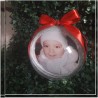 Bola transparente de Navidad con foto 14 cms